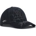 shapka-izvita-cherna-snapbek-spiderweb-ot-ed-hardy