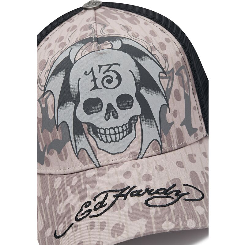 shapka-izvita-traker-siv-snapbek-13-skull-ot-ed-hardy