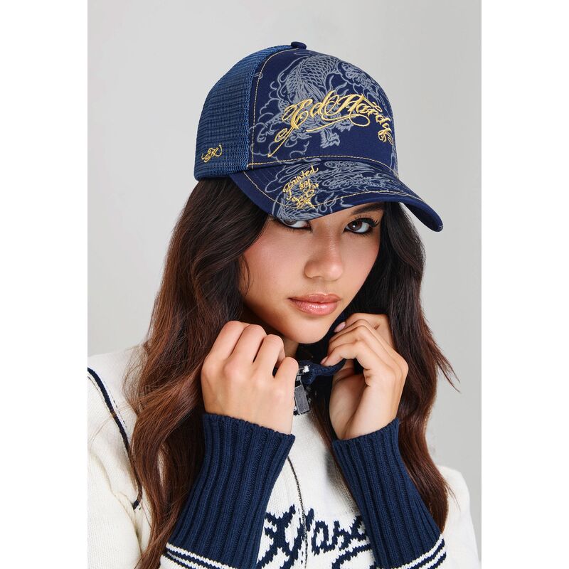 shapka-izvita-traker-tmnosin-snapbek-outline-dragons-ot-ed-hardy