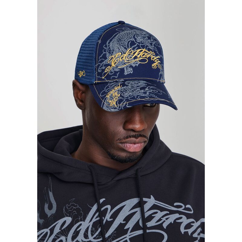 shapka-izvita-traker-tmnosin-snapbek-outline-dragons-ot-ed-hardy