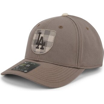 Шапка извита кафяв снапбек Dri-Fit Rise Structured на Los Angeles Dodgers MLB от Nike