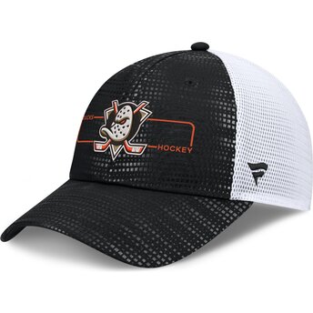 Шапка извита тракер черна снапбек Structured Meshback на Anaheim Ducks NHL от Fanatics