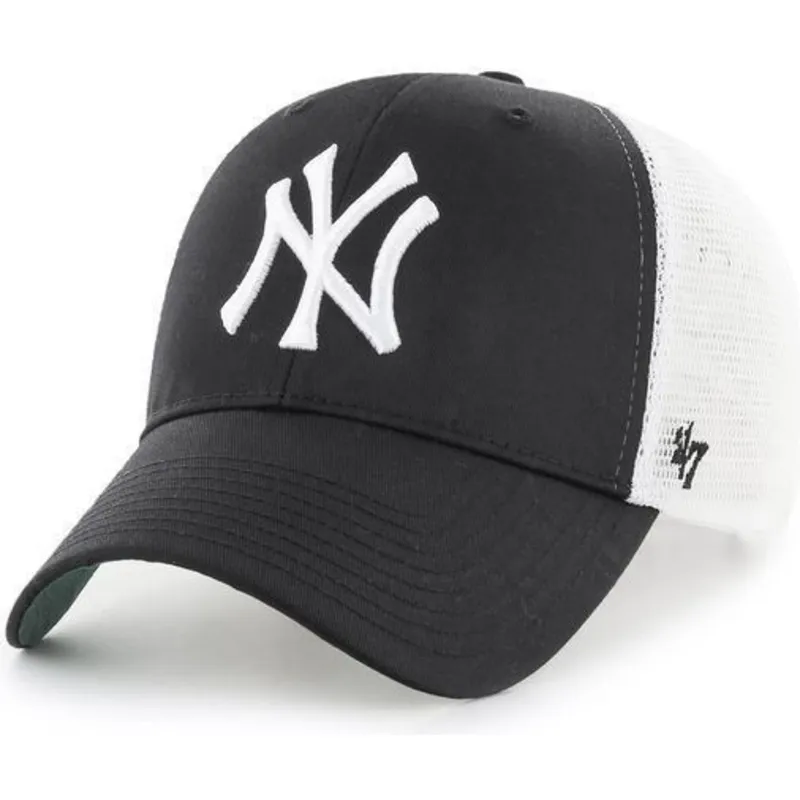 shapka-izvita-traker-cherna-snapbek-na-new-york-yankees-mlb-ot-47-brand