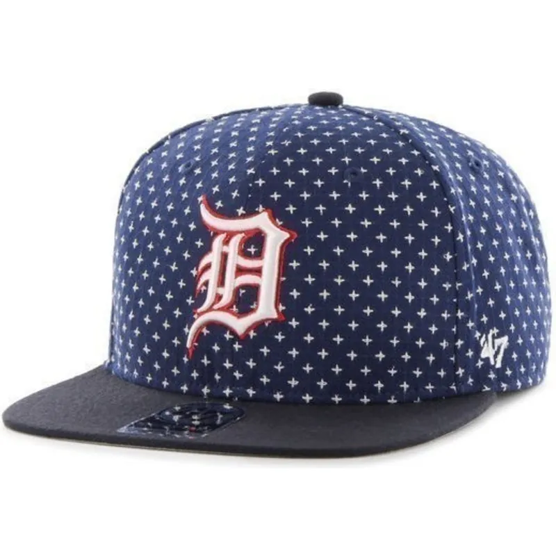 shapka-ploska-tmnosin-snapbek-estampado-cruces-na-detroit-tigers-mlb-ot-47-brand