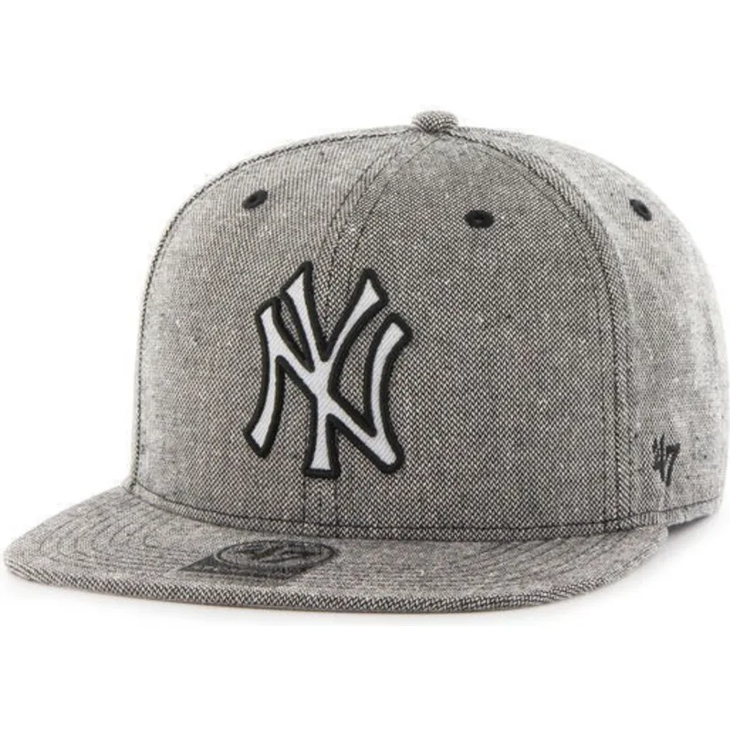 shapka-ploska-cherna-snapbek-tejido-vaquero-na-new-york-yankees-mlb-ot-47-brand