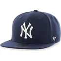 shapka-ploska-tmnosin-snapbek-na-new-york-yankees-mlb-ot-47-brand