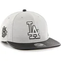 shapka-ploska-siv-snapbek-lateral-na-los-angeles-dodgers-mlb-ot-47-brand