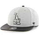 shapka-ploska-siv-snapbek-lateral-na-los-angeles-dodgers-mlb-ot-47-brand