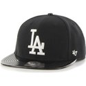 47-brand-flat-brim-shiny-visor-mlb-los-angeles-dodgers-snapback-cap-schwarz-