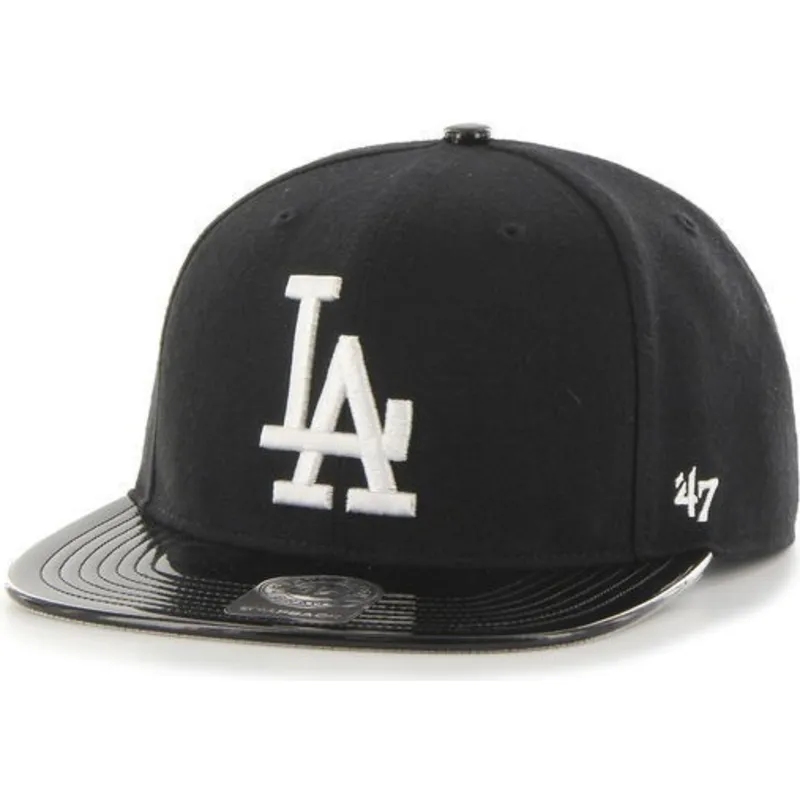 shapka-ploska-cherna-snapbek-brillante-na-los-angeles-dodgers-mlb-ot-47-brand