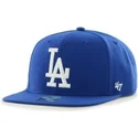 shapka-ploska-sinya-snapbek-lateral-na-los-angeles-dodgers-mlb-ot-47-brand