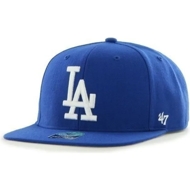shapka-ploska-sinya-snapbek-lateral-na-los-angeles-dodgers-mlb-ot-47-brand