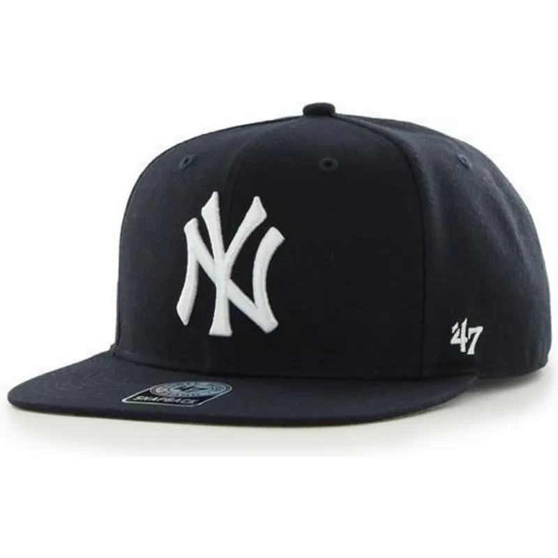 shapka-ploska-tmnosin-snapbek-lisa-lateral-na-new-york-yankees-mlb-ot-47-brand