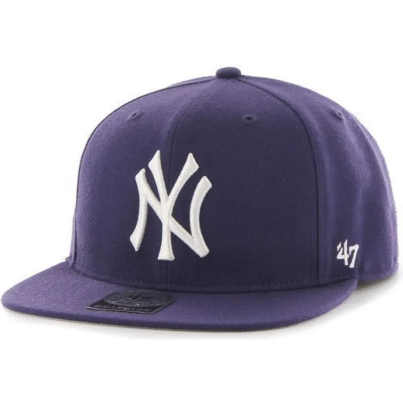 shapka-ploska-violetka-snapbek-lisa-lateral-na-new-york-yankees-mlb-ot-47-brand