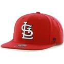 shapka-ploska-chervena-snapbek-lateral-na-st-louis-cardinals-mlb-ot-47-brand