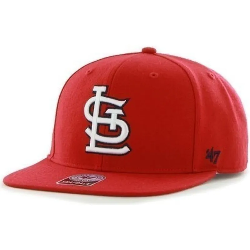 shapka-ploska-chervena-snapbek-lateral-na-st-louis-cardinals-mlb-ot-47-brand