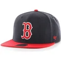 shapka-ploska-tmnosin-snapbek-na-boston-red-sox-mlb-ot-47-brand