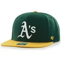 shapka-ploska-zelena-snapbek-lateral-na-oakland-athletics-mlb-ot-47-brand