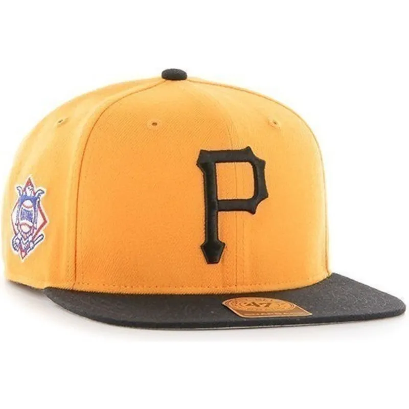 shapka-ploska-zhlt-snapbek-leteral-na-pittsburgh-pirates-mlb-ot-47-brand