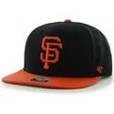 schwarze-snapback-cap-mit-flachem-schirm-und-seitlichem-mlb-san-francisco-giants-logo-von-47-brand