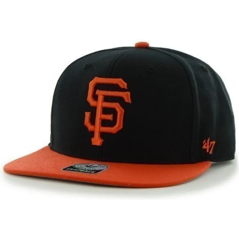 shapka-ploska-cherna-snapbek-lisa-lateral-na-san-francisco-giants-mlb-ot-47-brand
