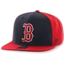 rote-flache-snapback-kappe-mit-seitlichem-mlb-boston-red-sox-logo-von-47-brand