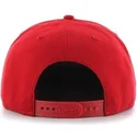 shapka-ploska-chervena-snapbek-lateral-na-boston-red-sox-mlb-ot-47-brand