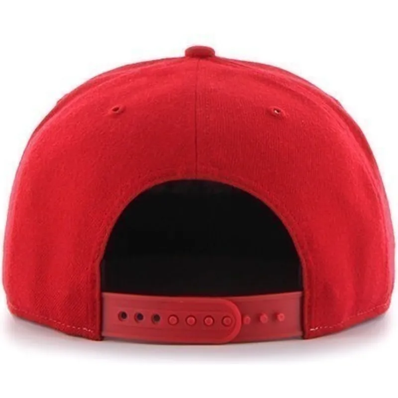 shapka-ploska-chervena-snapbek-lateral-na-boston-red-sox-mlb-ot-47-brand