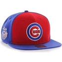 blaue-flache-snapback-kappe-mit-seitlichem-mlb-chicago-cubs-logo-von-47-brand