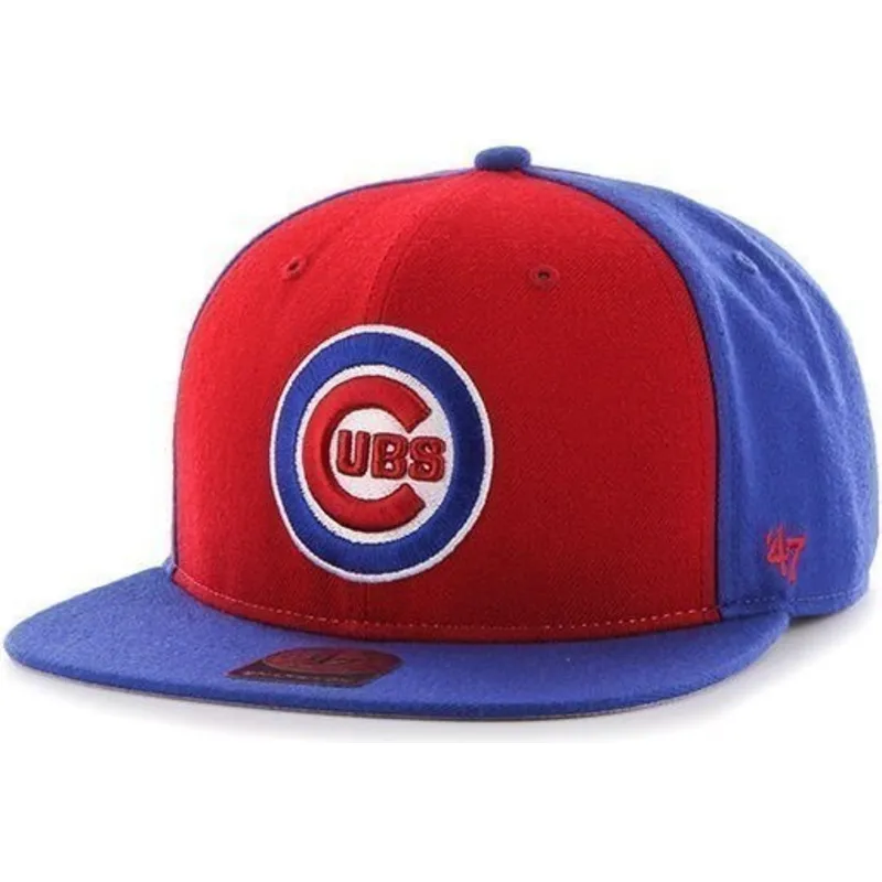 shapka-ploska-sinya-snapbek-lateral-na-chicago-cubs-mlb-ot-47-brand