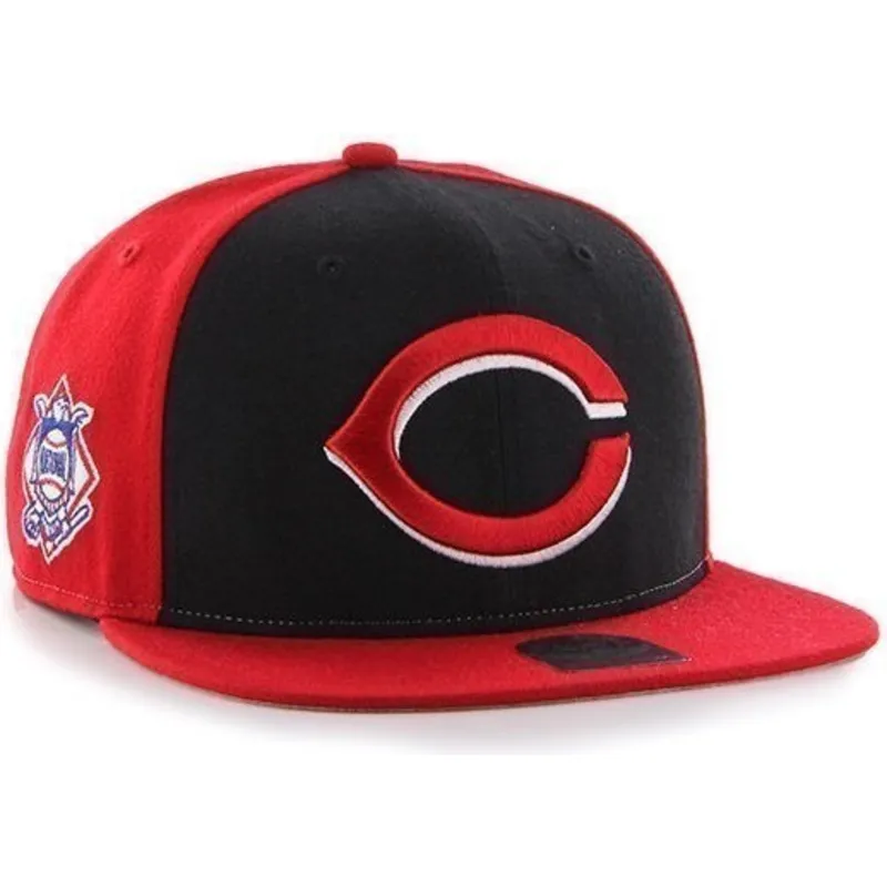 shapka-ploska-chervena-snapbek-lateral-na-cincinnati-reds-mlb-ot-47-brand