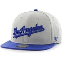 shapka-ploska-siv-snapbek-lateral-na-los-angeles-dodgers-mlb-ot-47-brand