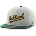 shapka-ploska-siv-snapbek-lateral-na-oakland-athletics-mlb-ot-47-brand