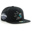 shapka-ploska-cherna-snapbek-na-san-jose-sharks-nhl-ot-47-brand