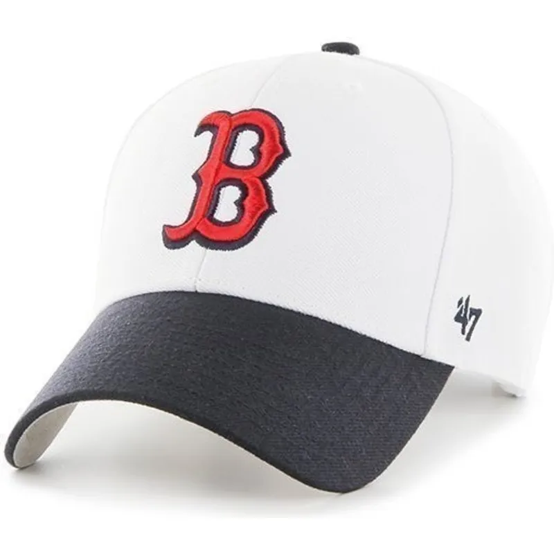 shapka-izvita-byala-reguliruem-na-boston-red-sox-mlb-ot-47-brand
