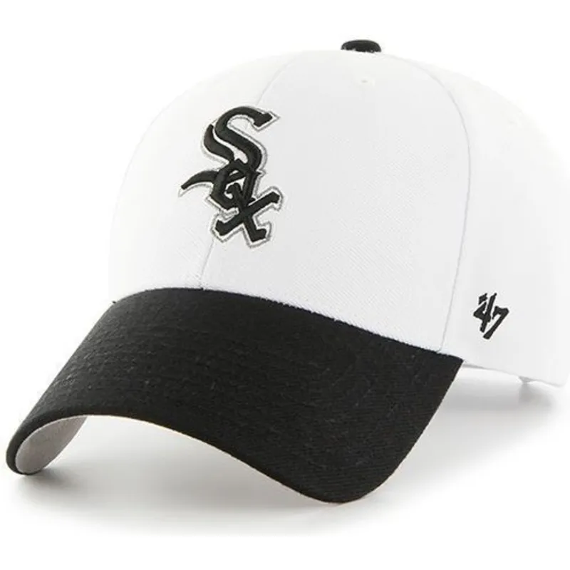shapka-izvita-byala-reguliruem-na-chicago-white-sox-mlb-ot-47-brand