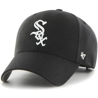 shapka-izvita-cherna-reguliruem-na-chicago-white-sox-mlb-ot-47-brand