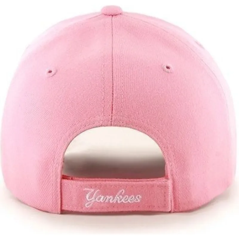 shapka-izvita-roza-reguliruema-lisa-na-new-york-yankees-mlb-ot-47-brand