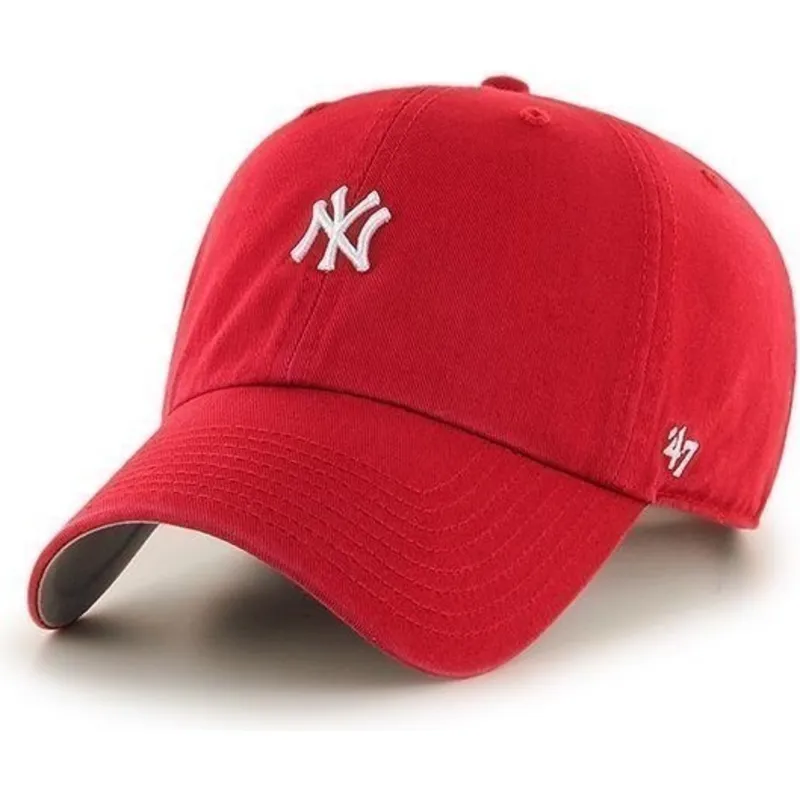 shapka-izvita-chervena-reguliruem-na-new-york-yankees-mlb-ot-47-brand