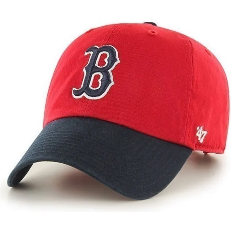 shapka-izvita-chervena-reguliruem-na-boston-red-sox-mlb-ot-47-brand