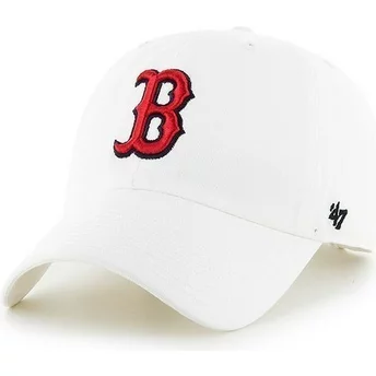 Casquette à visière courbée blanche avec logo frontal MLB Boston Red Sox 47 Brand