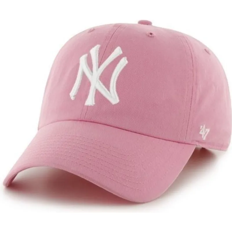 shapka-izvita-roza-reguliruem-na-new-york-yankees-mlb-ot-47-brand