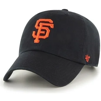 shapka-s-izvita-kozirka-cherna-s-golyamo-predno-logo-na-mlb-san-francisco-giants-ot-47-brand