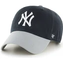 shapka-izvita-cherna-reguliruema-frontal-grande-na-new-york-yankees-mlb-ot-47-brand