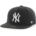 shapka-ploska-cherna-snapbek-za-deca-na-new-york-yankees-mlb-ot-47-brand
