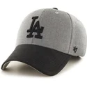 shapka-izvita-siv-reguliruema-cheren-na-los-angeles-dodgers-mlb-ot-47-brand