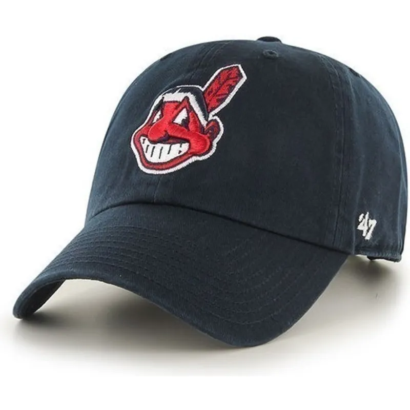 shapka-izvita-tmnosin-reguliruem-na-cleveland-indians-mlb-ot-47-brand
