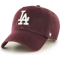 shapka-izvita-chervena-reguliruema-granate-na-los-angeles-dodgers-mlb-ot-47-brand