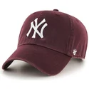 shapka-izvita-chervena-reguliruem-na-new-york-yankees-mlb-ot-47-brand