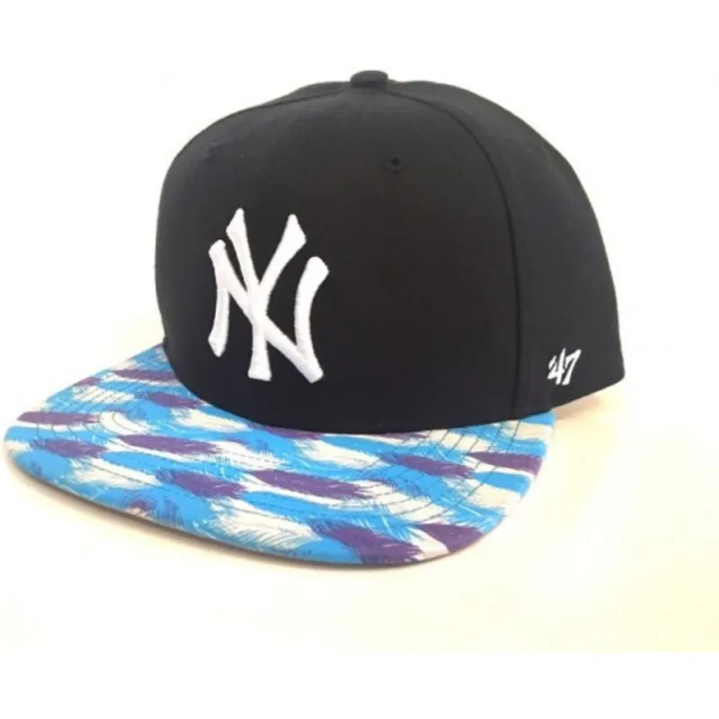 shapka-ploska-tmnosin-snapbek-estampado-en-la-na-new-york-yankees-mlb-ot-47-brand